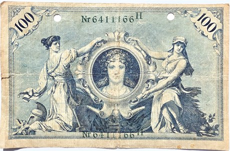 Банкнота 100 марок - Германия, 1908 год 16629