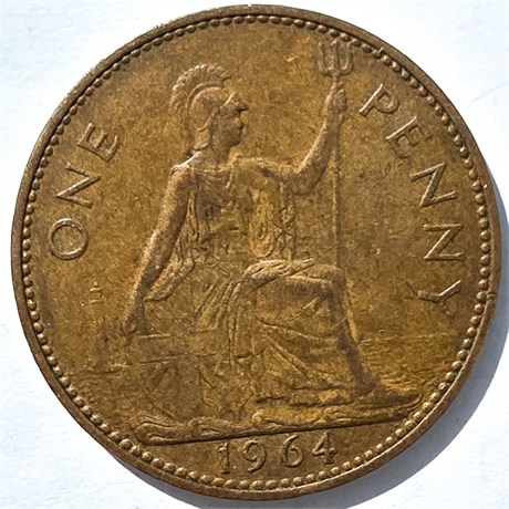 1 пенни - Великобритания, 1964 год 16751