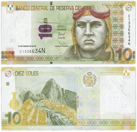 Банкнота 10 солей - Перу, 2018 год, UNC 16875