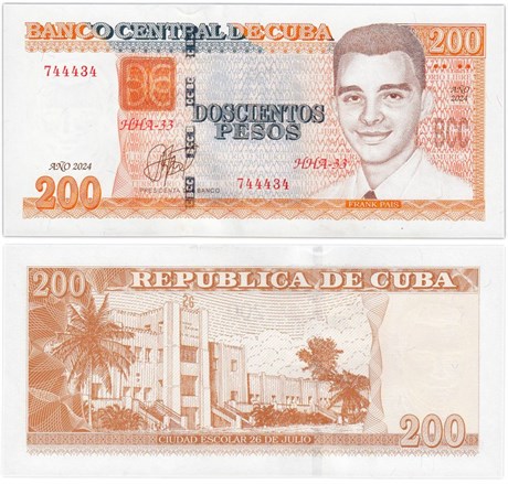 Банкнота 200 песо - Куба, 2024 год, UNC 16886