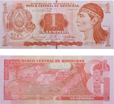 Банкнота 1 доллар - Гондурас, 2022 год, UNC 16890