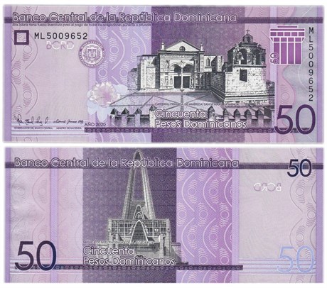 Банкнота 50 песо - Доминиканская республика, 2020 год, UNC 16892