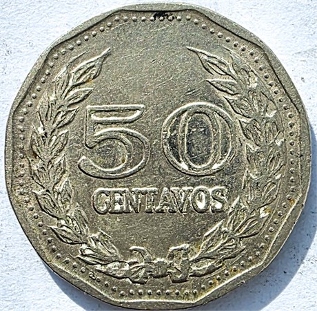 50 сентаво - Колумбия, 1972 год 16989