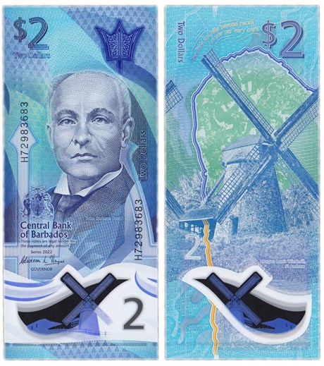 Банкнота - 2 доллара - Барбадос, 2022 год, UNC 17122
