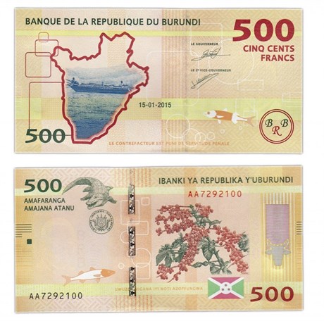 Банкнота 500 франков - Бурунди, 2018 год, UNC 17157