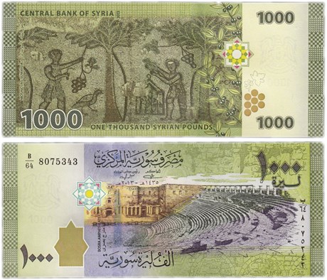 Банкнота 1000 фунт - Сирия, 2013 год, UNC 17165