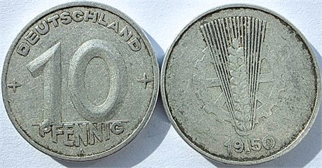 10 пфенниг - ГДР, 1948-1950 гг 17371