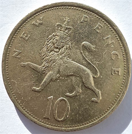 10 пенсов - Великобритания, 1976 год 17654