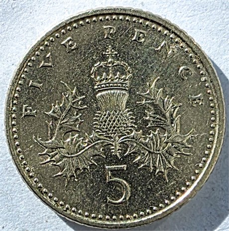 5 пенсов - Великобритания, 1990 год 17691