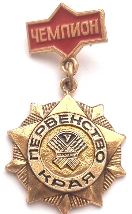 Значок - Первенство края, чемпион 12807