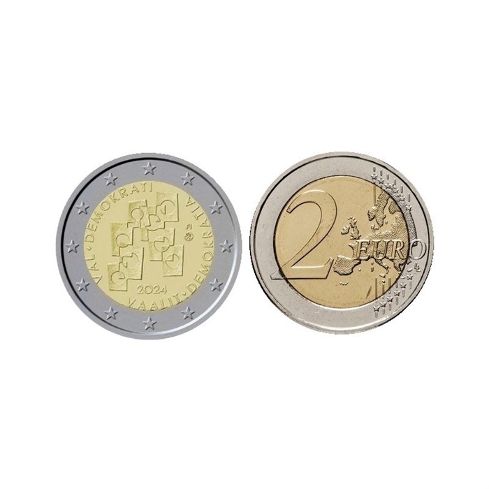 2 евро - Выборы и демократия, Финляндия, 2024 год, UNC 13574