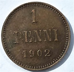 1 пенни - 1902 год, Русская Финляндия 16027