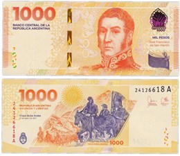 Банкнота 1000 песо - Аргентина, 2023 год, UNC 17190