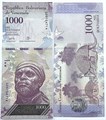 Банкнота 1000 боливар - Венесуэла, 2017 год, UNC 13694
