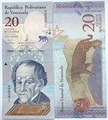 Банкнота 20 боливар - Венесуэла, 2018 год, UNC 13699